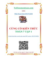 Củng cố toán 7 tập 1 mới (1)