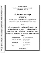 Sử dụng thuật toán nhiễu loạn và quan sát (p&o), thuật toán Điện dẫn gia tăng (inc) Để nâng cao Điểm công suất cực Đại của hệ thống năng lượng gió