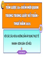 TÓM LƯỢC 20+ ĐIỂM MỚI QUAN TRỌNG TRONG LUẬT KẾ TOÁN - THUẾ NĂM 2025