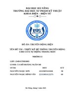 Đồ Án truyền động điện cửa tự động cho thang máy sử dụng động cơ 1 chiều