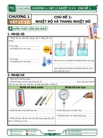 CHỦ ĐỀ 1:NHIỆT ĐỘ VÀ THANG NHIỆT ĐỘ|CHƯƠNG 1|VẬT LÝ 12
