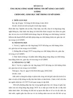 Module 33 Ứng dụng công nghệ thông tin Để nâng cao chất lượng