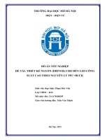Đồ Án tốt nghiệp Đề tài thiết kế nguồn (driver) cho Đèn led công suất cao theo nguyên lý pfc+buck