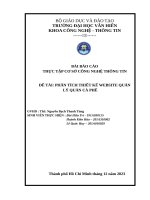 Bài báo cáo thực tập cơ sở công nghệ thông tin Đề tài phân tích thiết kế website quản lý quán cà phê