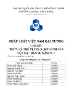 Pháp luật việt nam Đại cương chủ Đề thừa kế thế vị theo quy Định của bộ luật dân sự năm 2015