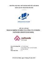 Đề Án cuối kì trách nhiệm xã hội của công ty cổ phần nafoods group (nafoods)