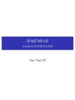 Tài liệu bài giảng cập nhật quy Định pháp luật hiện hành