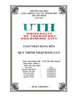 Giao nhận hàng hóa quy trình nhập hàng lcl