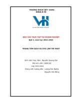 Báo cáo thực tập tại doanh nghiệp trung tâm dịch vụ oto lâm trí phát