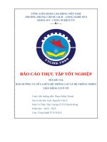Đề tài bảo dưỡng và sữa chữa hệ thống lái và hệ thống nhiên liệu Động cơ Ô tô