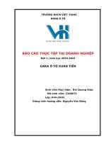 Báo cáo thực tập tại doanh nghiệp gara Ô tô xuân tiến