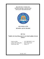 Đề tài nghiên cứu hoạt Động quản trị của doanh nghiệp vietnam airlines