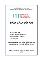 Mô hình giám sát số lượng xe ra vào bãi Đỗ tự Động
