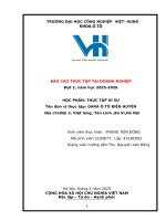 Báo cáo thực tập tại doanh nghiệp Đơn vị thực tập gara Ô tô biên huyền