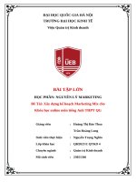 Đề tài xây dựng kế hoạch marketing mix cho khóa học online môn tiếng anh thpt qg
