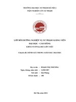 Chuyên Đề Đánh giá trong giáo dục Đại học