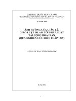 Ảnh hưởng của giáo lý, giáo luật islam tới pháp luật tại cộng hòa iran (qua nghiên cứu hiến pháp 1989)