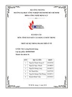 Báo cáo môn tính toán kết cấu Động cơ Đốt trong thiết kế hệ thống phanh trên Ô tô