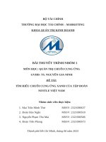 Đề tài tìm hiểu chuỗi cung Ứng xanh của tập Đoàn nestle việt nam