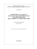 Ảnh hưởng của giáo lý, giáo luật islam tới pháp luật tại cộng hòa iran (qua nghiên cứu hiến pháp 1989) (tt)