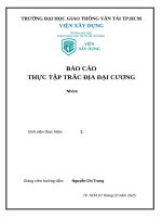Báo cáo thực tập trắc Địa Đại cương