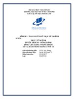 Bài báo cáo chuyên Đề thực tế ngành Đề tài thực tế ngành tuyến tp hcm – Đồng bằng sông cửu long 7 ngày 6 Đêm Đề tài hành trình trên Đất phù sa