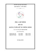 Lập trình Đề tài quản lý bãi giữ xe thông minh