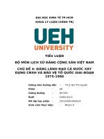 Đảng lãnh Đạo cả nước xây dựng cnxh và bảo vệ tổ quốc giai Đoạn 1975 1986