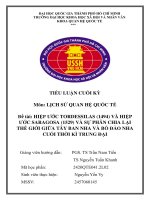 Hiệp Ước tordessilas (1494) và hiệp Ước saragosa (1529) và sự phân chia lại thế giới giữa tây ban nha và bồ Đào nha cuối thời kì trung Đại