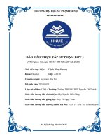 Báo cáo thực tập sư phạm Đợt 1 trường thcs&thpt nguyễn tất thành