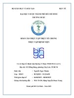 Báo cáo thực tập thực tế chung thực tập bệnh viện bệnh viện Đại học y dược tp hcm (cơ sở 1)