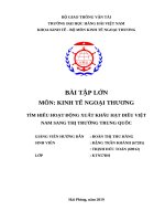 Bài tập lớn môn kinh tế ngoại thương tìm hiểu hoạt Động xuất khẩu hạt Điều việt nam sang thị trường trung quốc