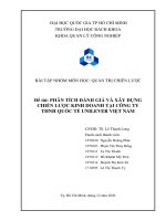 Phân tích Đánh giá và xây dựng chiến lược kinh doanh tại công ty thnh quốc tế unilever việt nam