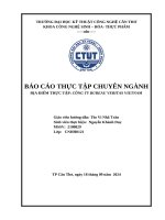 Báo cáo thực tập chuyên ngành Địa Điểm thực tập công ty bureau veritas vietnam