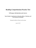 10 Bài Đọc Hiểu Tiếng Anh Chủ Để Giáo Dục, Lịch Sử, Khoa Học, Xã Hội_5.Pdf