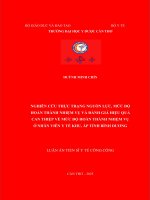 Nghiên Cứu Thực Trạng Nguồn Lực, Mức Độ Hoàn Thành Nhiệm Vụ Và Đánh Giá Hiệu Quả Can Thiệp Về Mức Độ Hoàn Thành Nhiệm Vụ Ở Nhân Viên Y Tế Khu, Ấp Tỉnh Bình Dương