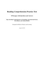 10 Bài Đọc Hiểu Tiếng Anh Chủ Để Giáo Dục, Lịch Sử, Khoa Học, Xã Hội_ 8.Pdf