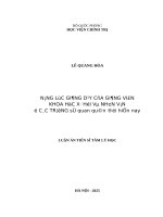 Năng lực giảng dạy của giảng viên khoa học xã hội và nhân văn ở các trường sĩ quan quân đội hiện nay