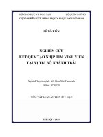 Tóm tắt nghiên cứu kết quả tạo nhịp tim vĩnh viễn tại vị trí bó nhánh trái