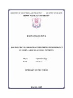 Tóm Tắt Luận Án NGHIÊN CỨU KẾT QUẢ ĐO THỊ TRƯỜNG TRỰC TUYẾN TRÊN BỆNH NHÂN GLÔCÔM VIỆT NAM
