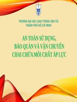 An toàn chai chứa môi chất, áp lực