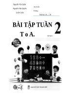 Bài tập tuần toán 2 tập 1 nguyễn văn quân