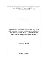 Nghiên cứu sự chuyển hóa một số chất mô phỏng chất độc quân sự trong dung dịch hoạt hóa chứa molybdate và vonframate làm cơ sở chế tạo chất tiêu độc thân thiện với môi trường