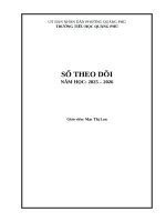 Sổ theo dõi năm học 2025 2026 cô lan