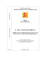 Nghiên cứu đặc điểm ngôn ngữ quảng cáo Trung Việt và phương pháp dịch thuật