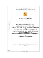 Nghiên cứu ảnh hưởng của việc chuyển âm từ Hán Việt trong việc học tiếng Trung trình độ sơ cấp của sinh viên chuyên ngữ Việt Nam (Trường hợp sinh viên Trường Đại học Công nghiệp Hà Nội)