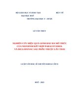 Nghiên Cứu Hiệu Quả Giảm Đau Đa Mô Thức Của Nefopam Kết Hợp Paracetamol Và Diclofenac Sau Phẫu Thuật Lấy Thai (Full Text).Docx