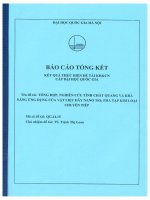 00060000399 Tổng hợp, nghiên cứu tính chất quang và khả năng ứng dụng của vật liệu dây nano TiO2 pha tạp kim loại chuyển tiếp Đề tài NCKH. QG.14.15