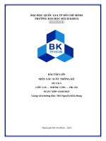 Bài tập lớn môn xác suất thống kê