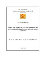 Nghiên cứu ảnh hưởng của mấp mô mặt đường đến dao động ô tô khách sản xuất lắp ráp tại Việt Nam